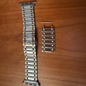 Tory Burch "The Miller" 20mm two tone Apple watch bracelet watchband
